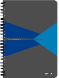 Leitz Spirálfüzet kockás LEITZ Office A/5 90 lapos PP borítóval kék (44981035/44980035)
