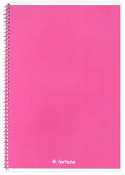 Fortuna Spirálfüzet vonalas FORTUNA Monocolor A/4 70 lapos rózsaszín (01.02136) - vectraline