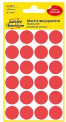 AVERY Etikett AVERY 3004 jelölőpont 18mm piros 96 darabos (3004) - vectraline
