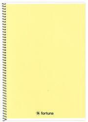 Fortuna Spirálfüzet vonalas FORTUNA Monocolor A/4 70 lapos pasztell sárga (01.02140) - vectraline