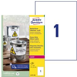 AVERY Etikett AVERY L4775-100 210x297 mm fehér időjárásálló 100 címke/doboz 100 ív/doboz (L4775-100)