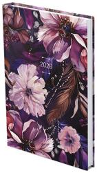 TopTimer Határidőnapló TOPTIMER Joy J012 B/6 heti fehér lapos Lila Metalizált ezüst 2026 (T012J-302) - vectraline