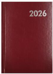 Alisca Határidőnapló ALISCA B/6 napi fehér lapos bordó 2027 (260602/BO) - vectraline