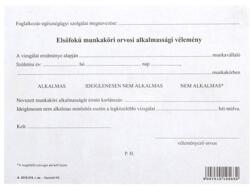  Nyomtatvány elsőfokú munkaköri orvosi alkalmassági vélemény - vectraline