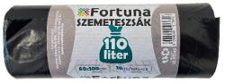 Fortuna Szemeteszsák FORTUNA 110L fekete 60x100 cm 10 darabos (12.01740) - vectraline