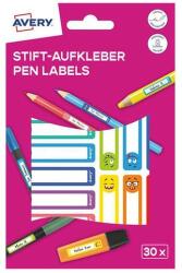 AVERY Etikett AVERY 50 mm x 10 mm tollcímke színes vicces 30 címke/csomag 2 íves (RESMI30S) - vectraline