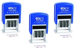 COLOP Bélyegző dátum COLOP S160L Kiadva kék ház dátum piros-kék felirat (BE01051659) - vectraline