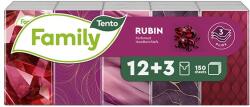 Tento Papírzsebkendő TENTO Family rubin illatos 3 rétegű 15x10 darabos (232860) - vectraline