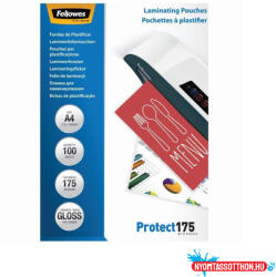 Fellowes Lamináló fólia, A4, 175 mikron, fényes, 100 db/doboz, Fellowes(R) (5308703)