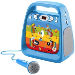 GoGEN CD player cu Bluetooth si functie karaoke GoGEN DECKO, USB, MP3, Microfon, Albastru (GOGDECKOKARAOKEB)
