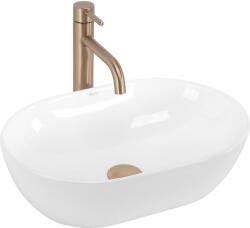 Rea Amelia, pultra szerelhető mosdó 450x305x125 mm, fényes fehér, REA-U4330 (REA-U4330)