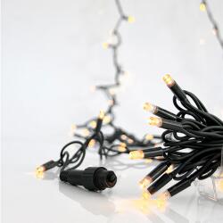 EUROLAMP Fényfüzér Kültér 100 Led, Meleg Fehér, 10, 1m, Sorolható, Ip65, Zöld Kábel (600-11108)