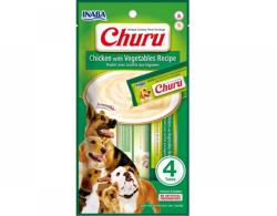Inaba Foods Churu Recompense Cremoase Pentru Caini Cu Pui Si Legume, 4 x 14 g