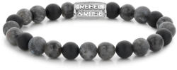 Rebel&Rose Brățară din margele Grey Rocks RR-80069-S 16, 5 cm - S