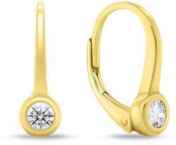 Brilio Silver Csillogó aranyozott fülbevalók cirkónium kövekkel LME276Y