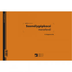 Pátria Személygépkocsi menetlevél 100 lapos tömb A/4 fekvő