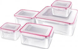 Lamart 5 db-os doboz szett Clip LT6001 Ételtároló doboz szett - ételtároló anyaga műanyag (42001227) (42001227)