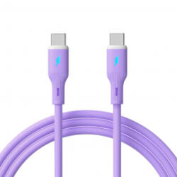 Akyga USB type C / USB type C 60W Szilikon kábel 1m lila (AK-USB-70) (AK-USB-70)
