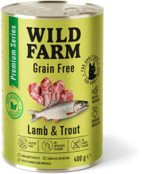 Wild Farm Premium Grain Free Lamb and Trout 400g - hrană fără cereale pentru pisici