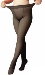 Linovit Store Átlátszó műharisnya télre puha béléssel, Vastagság 320g, L-XL méret, Fekete (din2)