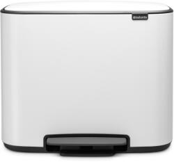 Brabantia Pedálos szemetes, 3 rekeszes, fehér, rozsdamentes acél, 3x11 l, Bo, Brabantia (121005)