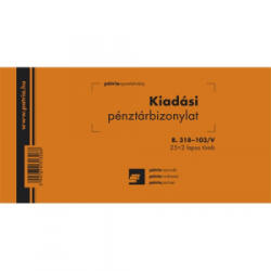 Pátria Kiadási pénztárbizonylat 25x2 lapos tömb 203x102 mm