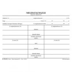Pátria Meghatalmazás egyszeri alkalomra szabadlap 170x120 mm