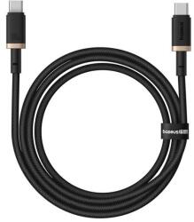 Baseus Cablu alimentare si date Baseus Dura, USB Type-C la USB Type-C, 100 W, 1m (Galben/Negru)