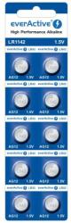 everActive AG12 LR43 LR1142 G12 186 alkáli gombelem 10 db