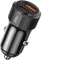 Toocki USB C + USB A autós töltő 50W adapter (TCCAC-LL01) (TCCAC-LL01)