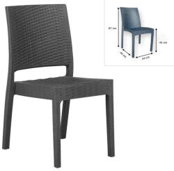 Barel rattan szék, barna (BT1)