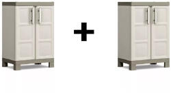 Keter 2db Zárható alacsony Excellence LOW műanyag szekrény 2 állítható polccal AKCIÓS