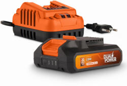 Powerplus POWDP90620 Töltő, 20 V/40 V 2, 0Ah + Akkumulátor, 20 V Li-Ion, 2, 0 Ah (POWDP90620)