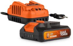 Powerplus POWDP90620 Töltő, 20 V/40 V 2, 0Ah + Akkumulátor, 20 V Li-Ion, 2, 0 Ah