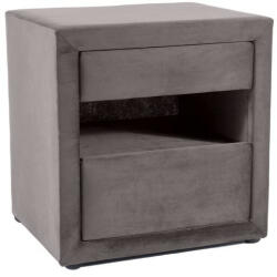 SIGNAL MEBLE ET-003 Velvet Bársony Éjjeliszekrény Szürke Kétfiókos