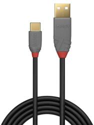 Lindy Кабел Lindy LNY-36885, от USB A(м) към USB Type C(м), 0.5 м, черен (LNY-36885)