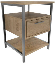 AG Éjjeliszekrény Alba - Black, Oak