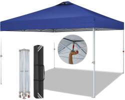 Pavilon, Vízálló ernyő, Állítható magasságú, Sötétkék, 3x3m