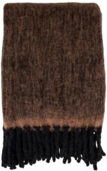 House Nordic Barna és Fekete Rojtos Takaró 130x170 cm