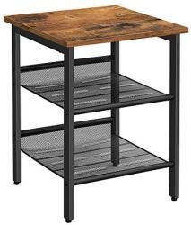 SONGMICS Vasagle Urban Touch Rusztikus Barna Hálószobai Éjjeliszekrény, 40 x 40 x 55 cm