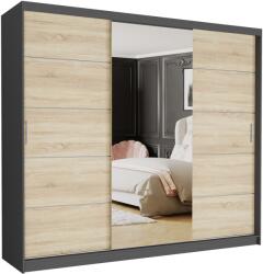  Gardróbszekrény Norvio I. 250x218x60 cm antracit - sonoma