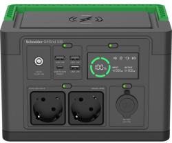 APC Schneider OFFGRID 330 hordozható akkumulátor állomás, 332Wh Lítium-ion, 2xSCHUKO, 3xUSB, 2x USB-C, Színuszos, LCD (PPS330-GR) (PPS330-GR)