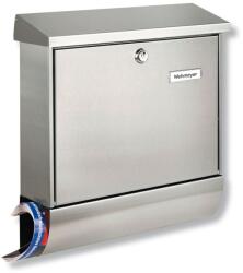 Burg Wächter Cutie postala Amrum Set, 420 x 377 x 115 mm, inox, lumina in interior, slot pentru ziar, incuietoare cu cheie, BURG WACHTER (BU8150)