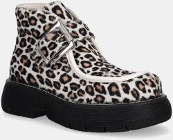 MSGM cizme din piele întoarsă 9BYA-OBD17W_01X (3941MDS857.936.2)