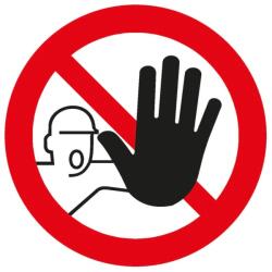  Indicator interzicere accesul persoanelor neautorizate, Ø 200 mm, folie autoadeziva, SAFETY MARKING (4044589023797)