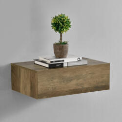 PremiumXL Falra Szerelhető Éjjeliszekrény Fiókos 46x30x15 cm Fa Hatású