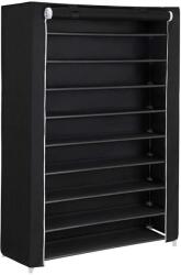 Euziel MATIS textilszekrény polcokkal, 100x162 cm, fekete RXJ00H (EZ0149)