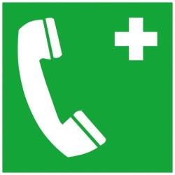  Indicator telefon de urgenta, 150 x 150 mm, folie autoadeziva, SAFETY MARKING (4044589004024)