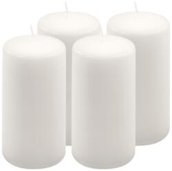 Nexos Oszlopgyertya szett 15 cm × Ø7.5 cm 4 db paraffinból fehér (DK47120_SL04)