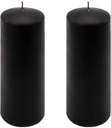 Nexos Oszloposgyertya szett 2 db magasság 20 cm Ø 7, 5 cm fekete (DK47138_SL02)